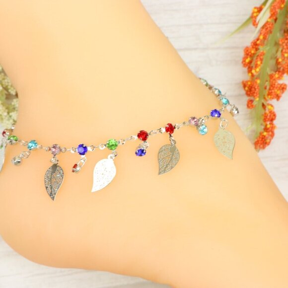 "Handmade Anklet – Elegant & Delicate Jewelry for Women | UNVRC1163 - Picture 2 of 10